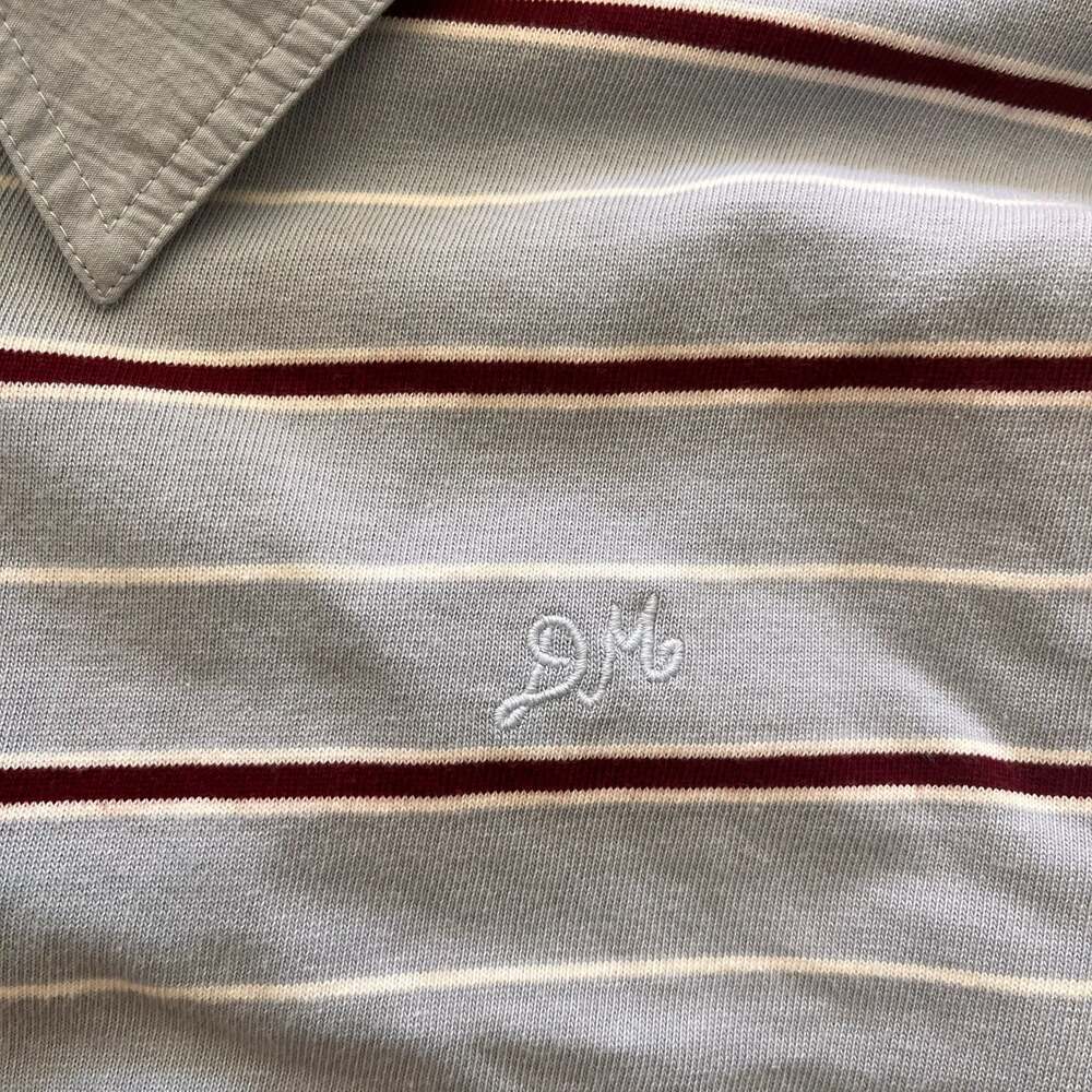 Damson Madder Remie Striped Long Sleeve Rugby Polo Shirt - Picture 3 of 8